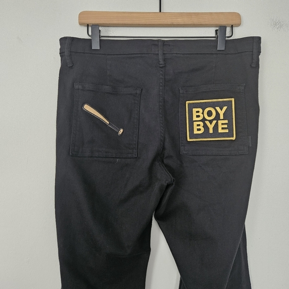 Mother Lady Notorius Black Zipper Pants  Size 32 - Picture 6 of 10